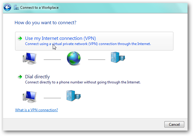 Connection to vpn