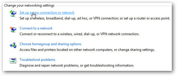 Setup VPN connection
