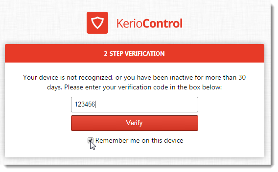 kerio vpn verification